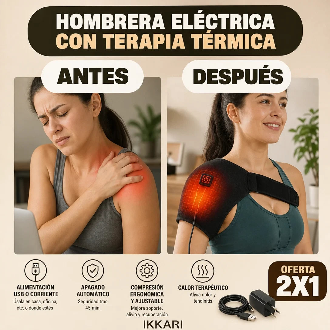 HOMBRERA DE MASAJE Y CALOR