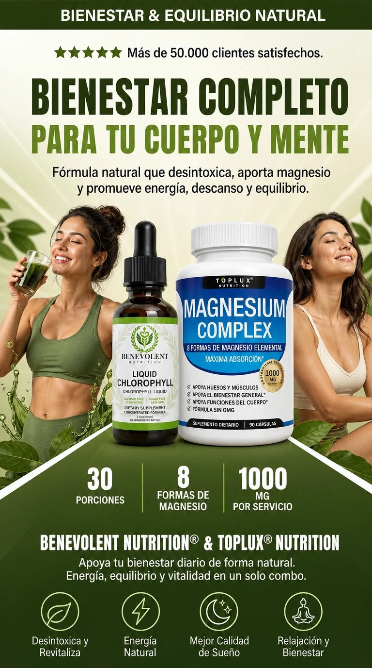 Combo Bienestar Natural Clorofila y Magnesio Complex