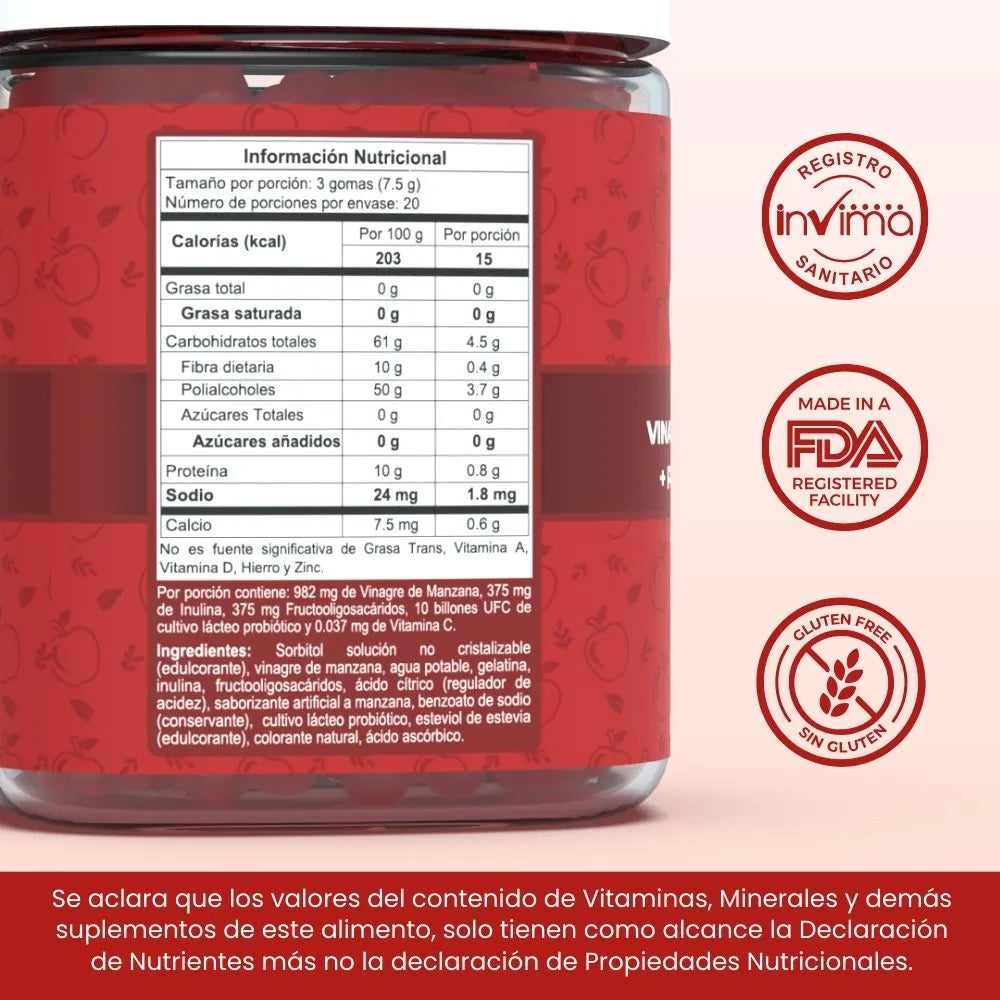 GOMITAS CON VINAGRE DE MANZANA