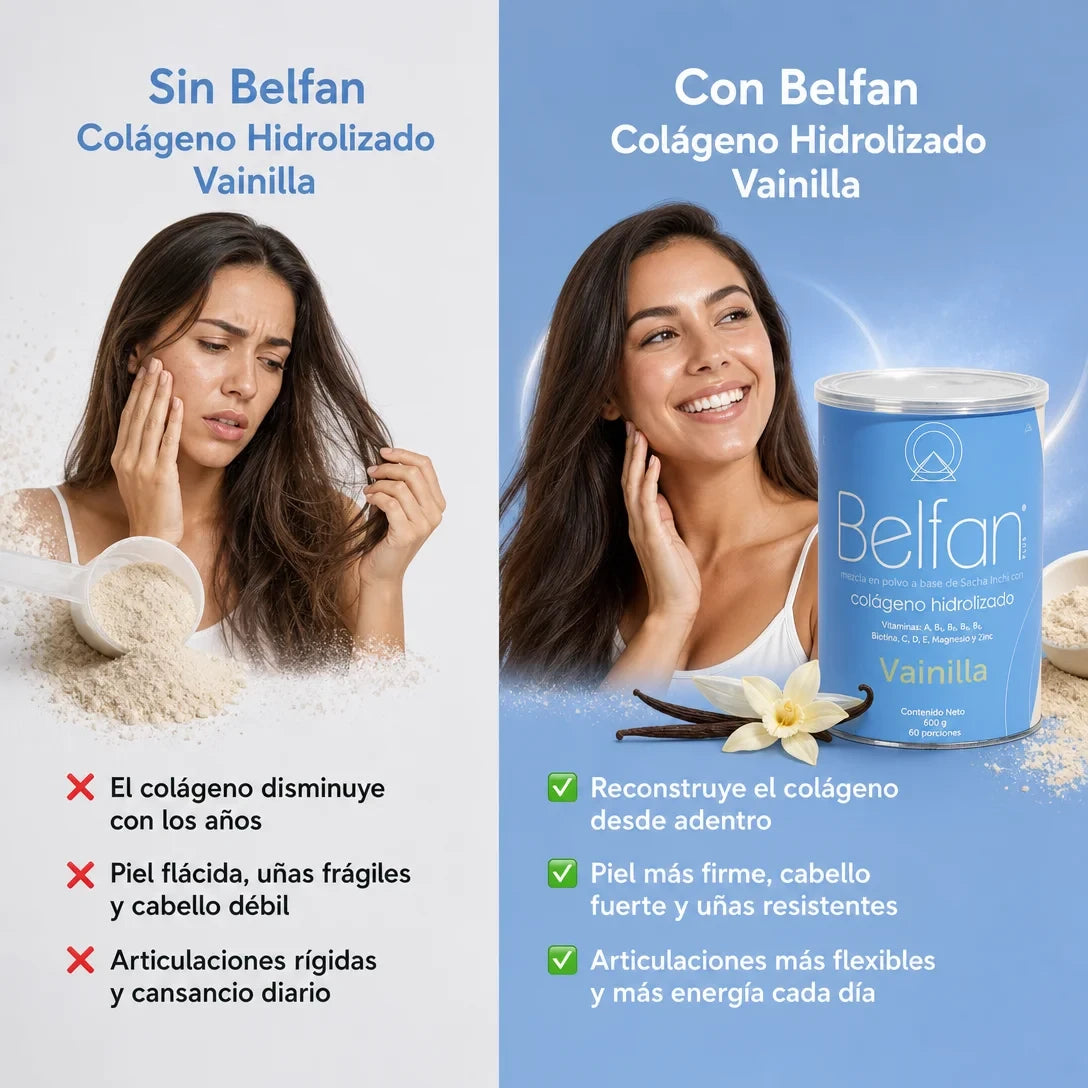 Belfan Colágeno + Vitaminas – Piel Joven, Cabello Fuerte