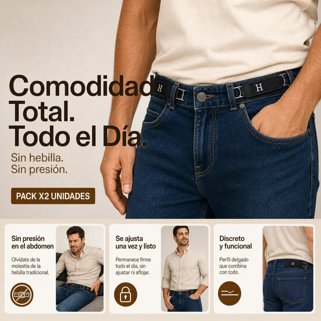 Cinturón Sin Hebilla – Sostiene tu Pantalón Sin Apretar