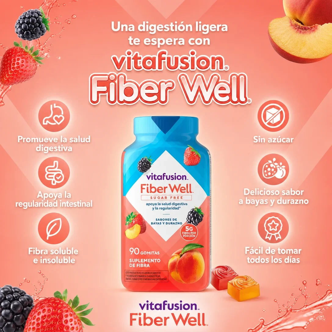 Gomitas de Fibra Fiber Well – Digestión Feliz, Sabor Rico