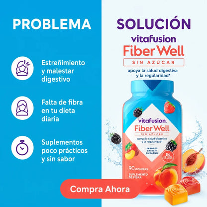 Gomitas de Fibra Fiber Well – Digestión Feliz, Sabor Rico