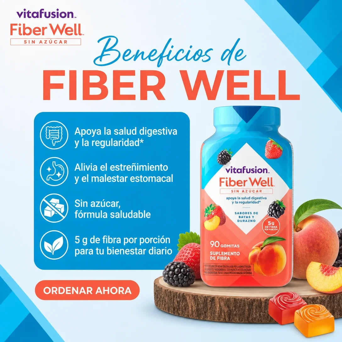 Gomitas de Fibra Fiber Well – Digestión Feliz, Sabor Rico