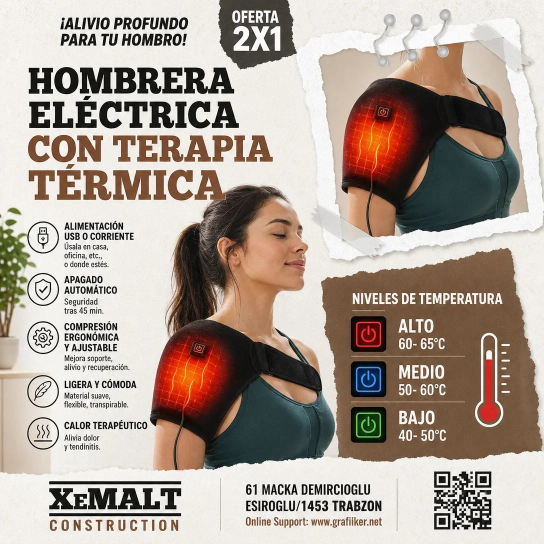 HOMBRERA DE MASAJE Y CALOR