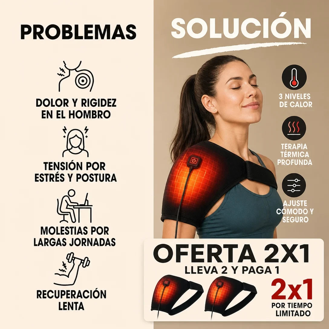 HOMBRERA DE MASAJE Y CALOR