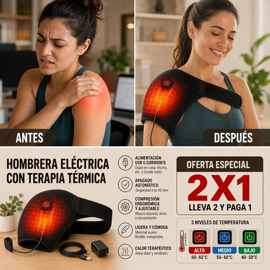 HOMBRERA DE MASAJE Y CALOR