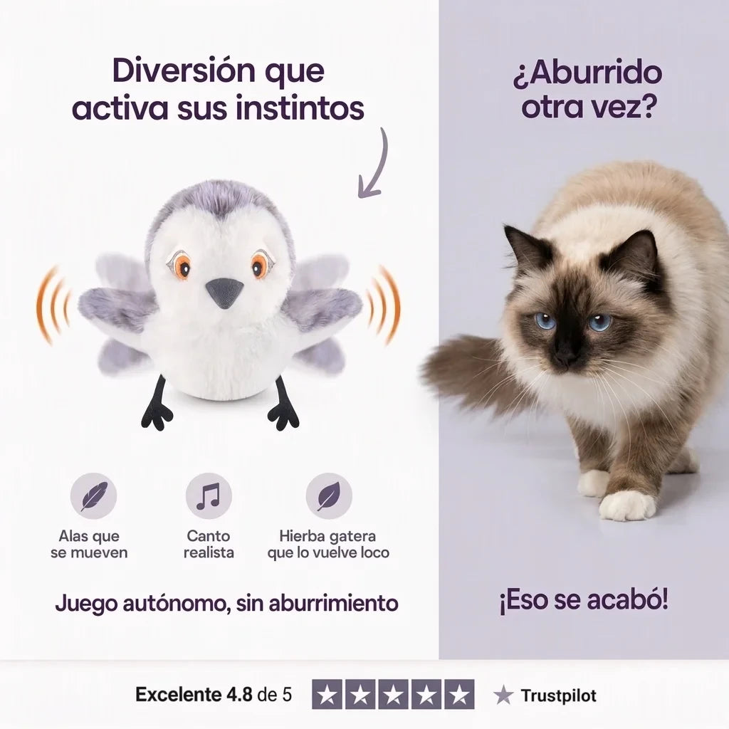 Pajarito Interactivo para Gatos