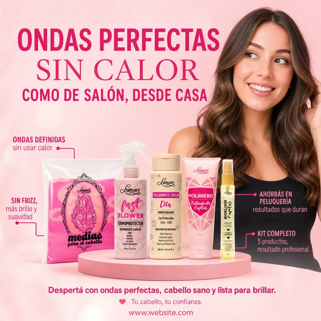 Kit de Ondas Sin Calor - Sin Plancha, Sin Rizador