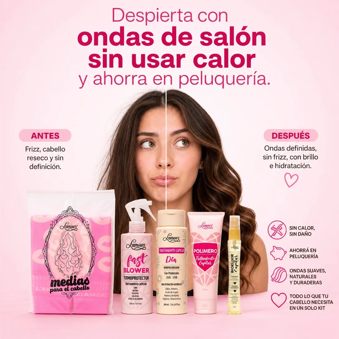 Kit de Ondas Sin Calor - Sin Plancha, Sin Rizador