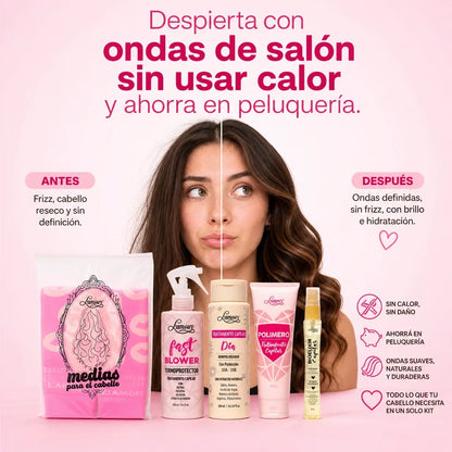 Kit de Ondas Sin Calor - Sin Plancha, Sin Rizador