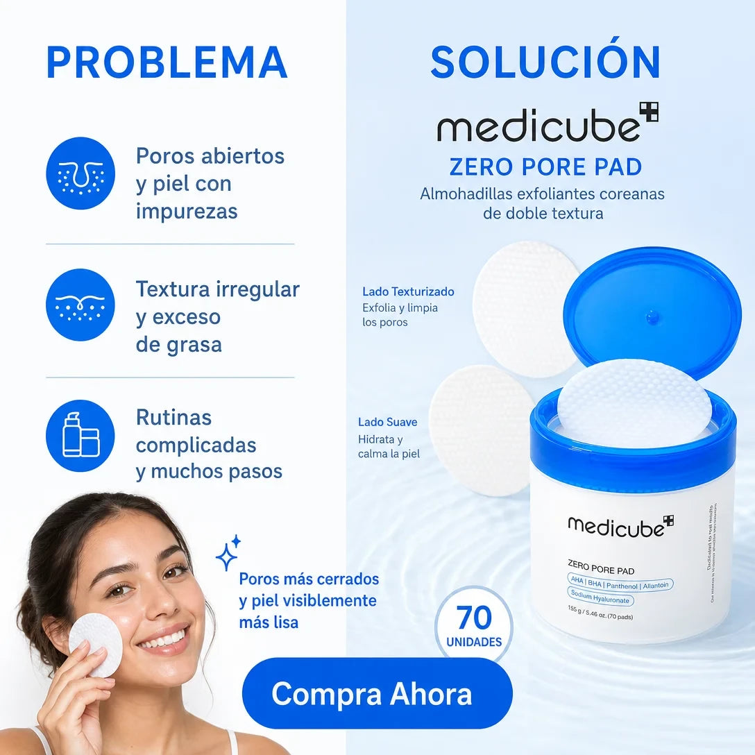 Almohadillas Medicube Zero Pore – Poros Cerrados, Piel Más Limpia