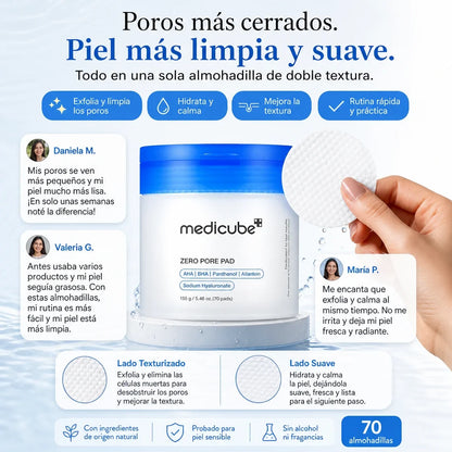 Almohadillas Medicube Zero Pore – Poros Cerrados, Piel Más Limpia