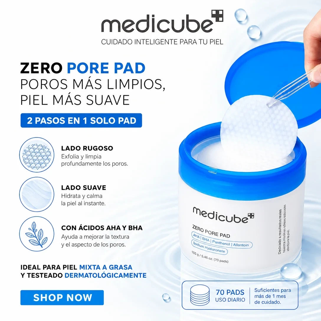 Almohadillas Medicube Zero Pore – Poros Cerrados, Piel Más Limpia