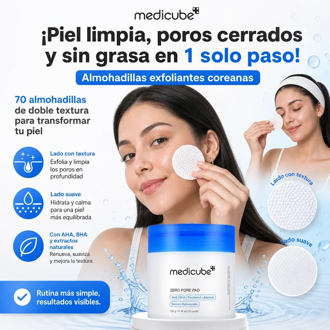 Almohadillas Medicube Zero Pore – Poros Cerrados, Piel Más Limpia