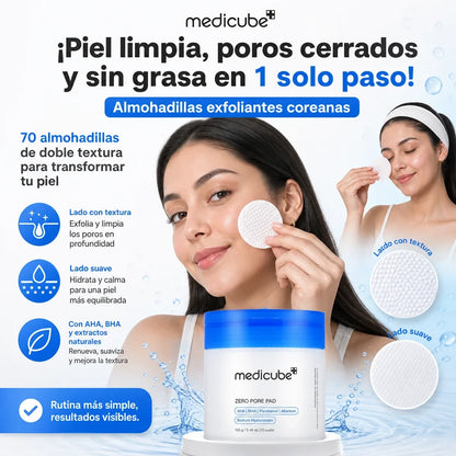 Almohadillas Medicube Zero Pore – Poros Cerrados, Piel Más Limpia