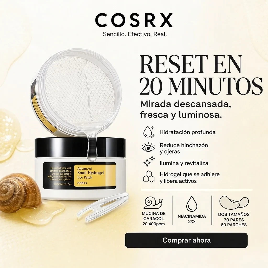 Parches de Caracol para Ojos – Mirada Fresca en Minutos
