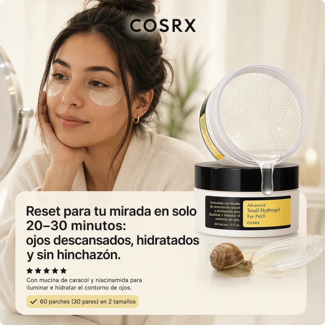 Parches de Caracol para Ojos – Mirada Fresca en Minutos
