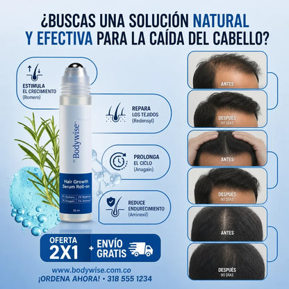 ROLL ON CRECIMIENTO CAPILAR + TIVENO CAPILAR GRATIS