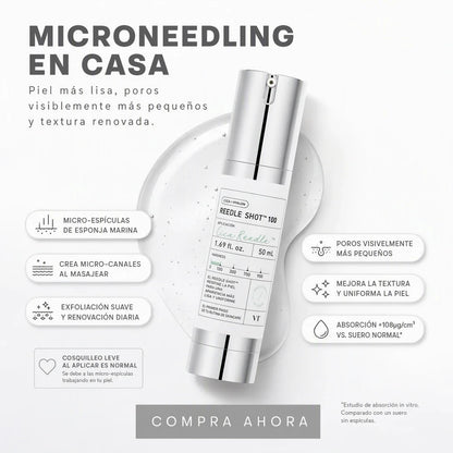 Suero Microneedling – Poros Más Pequeños, Piel de porcelana