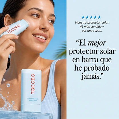 Protector Solar Tocobo en Stick - Reaplica Sin Arruinar tu Maquillaje