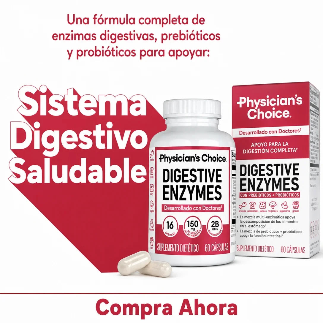Enzimas Digestivas – Adiós Hinchazón Después de Comer