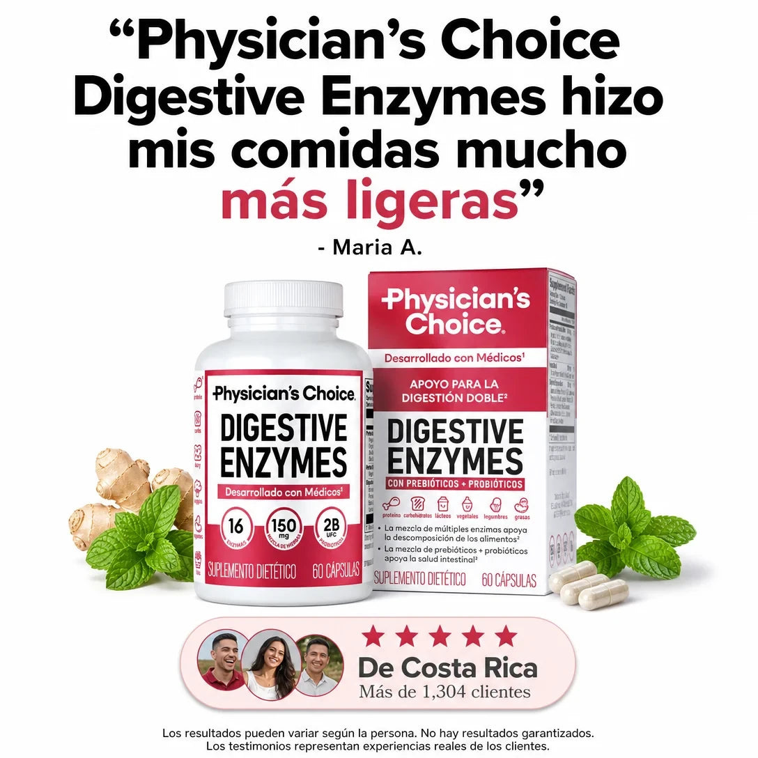 Enzimas Digestivas – Adiós Hinchazón Después de Comer